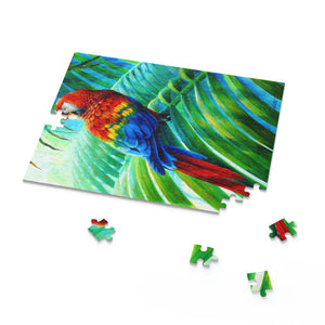 Puzzle (120, 252, 500-Piece), Jigsaw Puzzle, Scarlet Macaw
