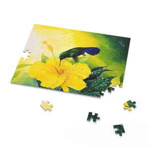 Puzzle (120, 252, 500-Piece), Jigsaw Puzzle, Green-throated Carib Hummingbird
