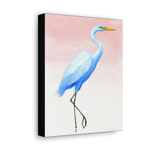 Canvas Wall Art, Great Egret, Bird Art, Wildlife Art, Tropical Birds, Caribbean Art