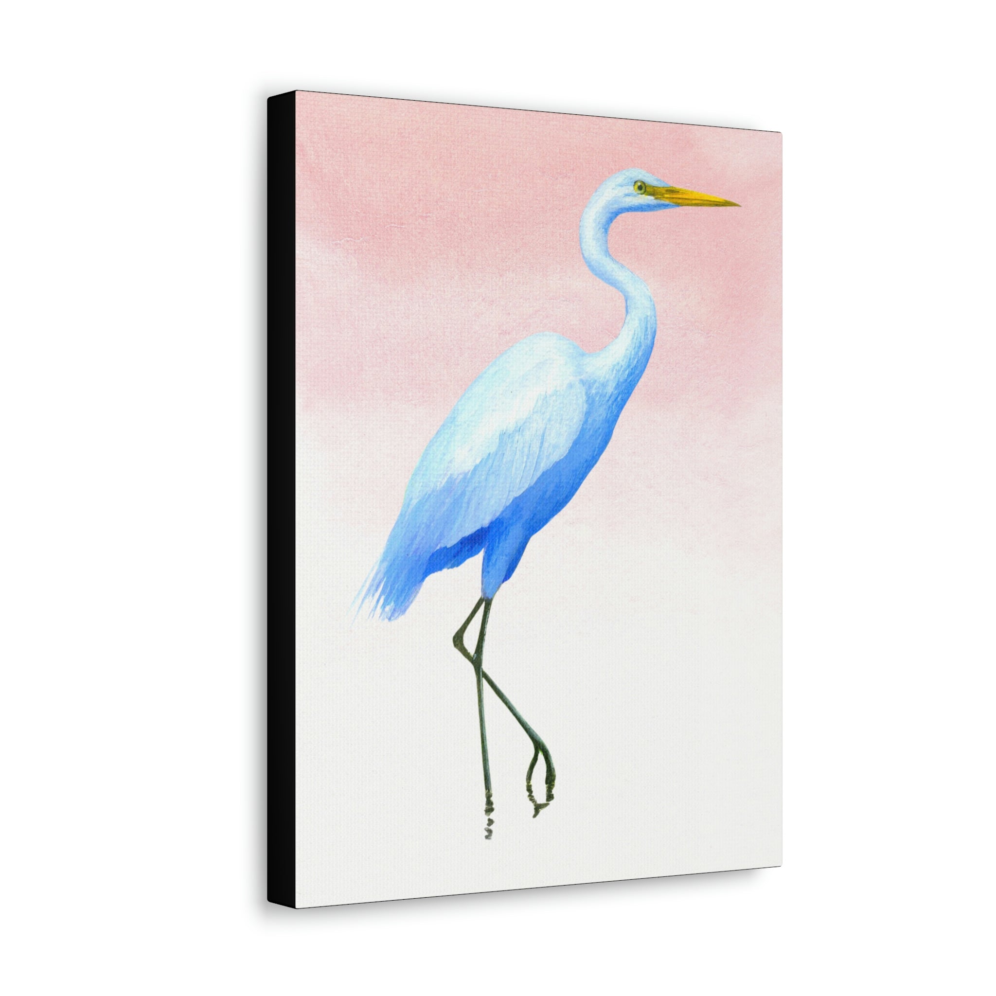 Canvas Wall Art, Great Egret, Bird Art, Wildlife Art, Tropical Birds, Caribbean Art