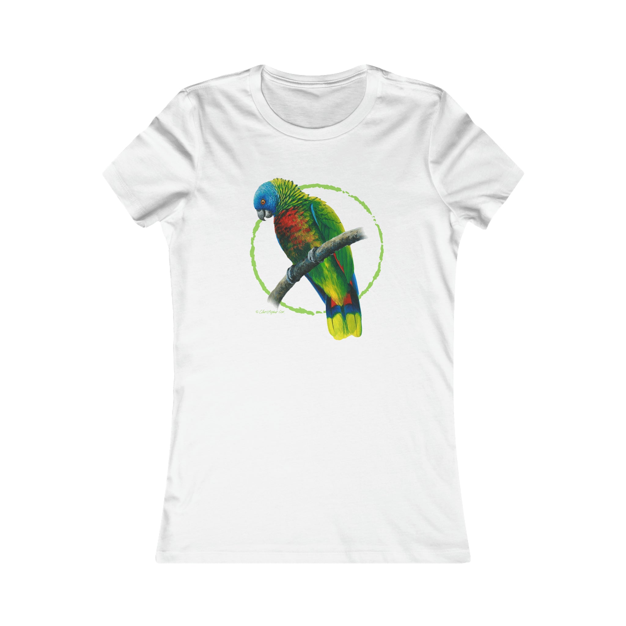 St. Lucia Amazon Women's Tee, St Lucia Parrot shirts, Parrot shirts, Wearable art, Women's shirts