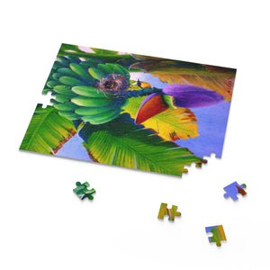 Puzzle (120, 252, 500-Piece), Jigsaw Puzzle, Bananaquit in Banana Tree