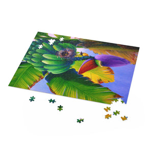 Puzzle (120, 252, 500-Piece), Jigsaw Puzzle, Bananaquit in Banana Tree