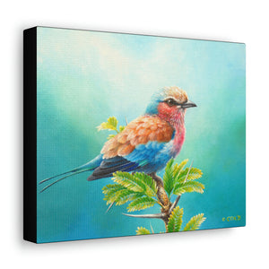 Canvas Wall Art, Lilac Breasted Roller, African Birds, Bird Art, Wildlife Art, African Bird Art