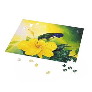 Puzzle (120, 252, 500-Piece), Jigsaw Puzzle, Green-throated Carib Hummingbird