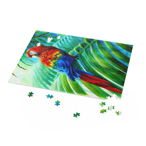 Puzzle (120, 252, 500-Piece), Jigsaw Puzzle, Scarlet Macaw